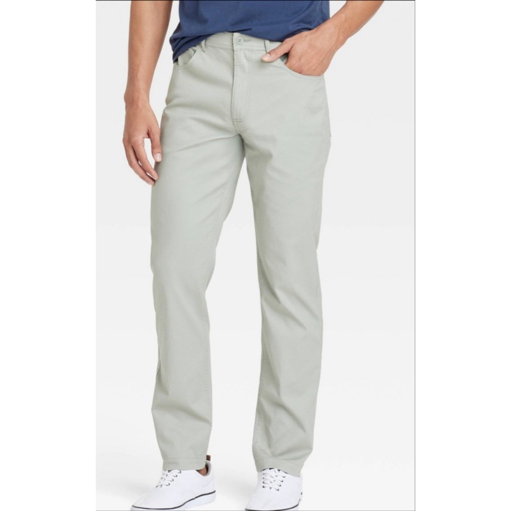 👖 Men’s Comfort Wear Slim Fit 5-Pocket Pants – Goodfellow & Co™ 30 x 32 Green